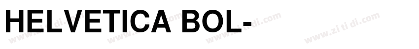 HELVETICA BOL字体转换